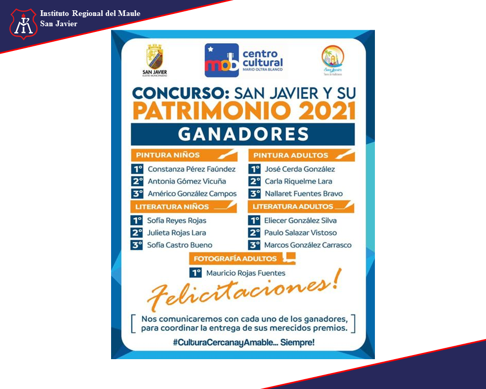 Concurso San Javier ganadores 2021
